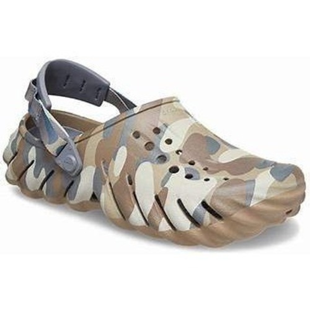 Crocs Boys Kids Camo Charcoal Green Redux Clog Sz 2 NWOTS